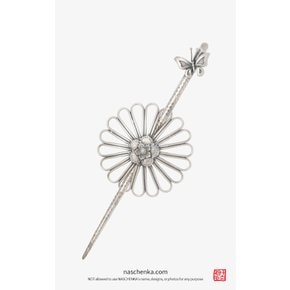 조선시대 모자를 비녀로 꽂아 올려보는  은 비녀  _ Korean Hair pin