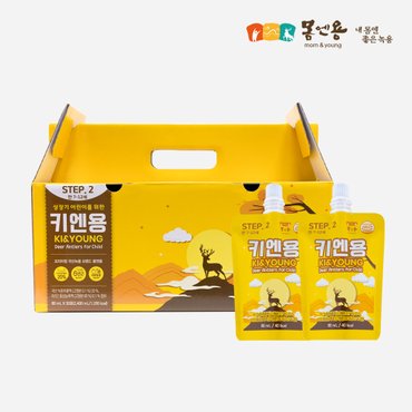 몸엔용 어린이녹용 키엔용 80ml x 30포 성장기 어린이추천 엄마의 마음으로 만든 녹용홍삼 건강즙 가정의달 선물세트