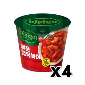 비비고 매운 떡볶이 컵용기 110g x 4개