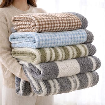 할인바이할인 그레이시 부드러운 극세사 양면 패턴담요 (특대형/150x200)