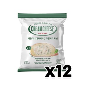 베를리너 대파베이컨 크림치즈 도넛 베이커리간식 110g x 12개