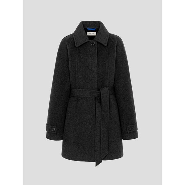Belted Midi Coat  Black (KE5X30M125)
