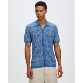 4136244 Abercrombie  Fitch Getaway Button-Through Swolo - Blue Stripe Pattern