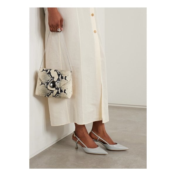 어센트 가죽 슬링백 펌프스 55mm 그레이 46376663162842908