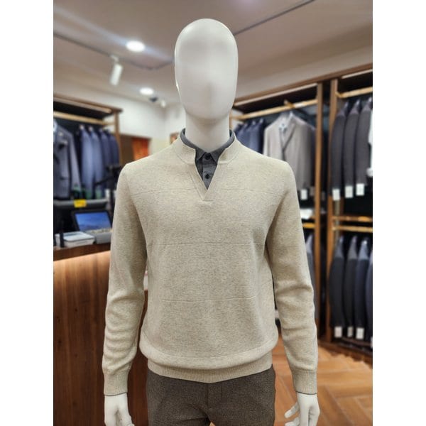 [여주점] 코오롱 브렌우드 남성 워셔블 레이어드 셔츠 니트 BRWAX25151IVX GYX NYX BRX