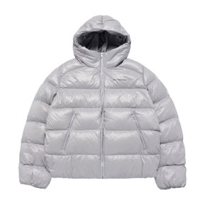 GLOSSY HOODED DUCK DOWN JACKET GREY 글로시후드 덕다운 그레이