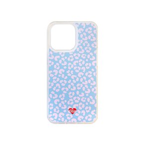 Flower iPhone Case_Sky & Baby Pink_투명 젤하드케이스