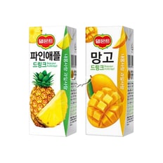 델몬트 드링크팩 2종 190ml 파인애플/ 6팩+망고/ 6팩 총12팩 주스 과즙음료