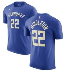 [해외] 나이키 NBA Khris Middleton [밀워키 벅스] Nike 2022/23 City Edition 네임 넘버 T-Shir