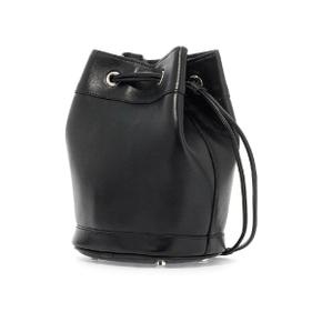 여성 mini leather tra¨s vivier bucket bag Black