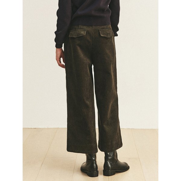 WARM TOUCH CORDUROY WIDE PANTS_KHAKI