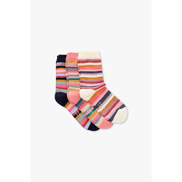 여성 글리터 스트라이프 삭스 3PACK 5725340102000