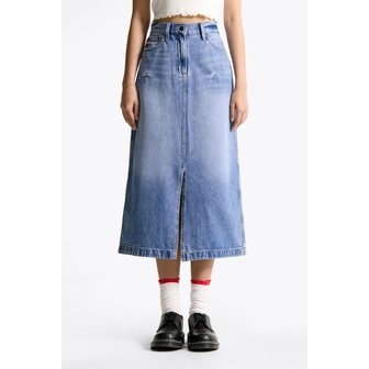 타미진스 여성 클레어 하이라이즈 미디 스커트 T32F1NFS40TWT1 TOMMY JEANS