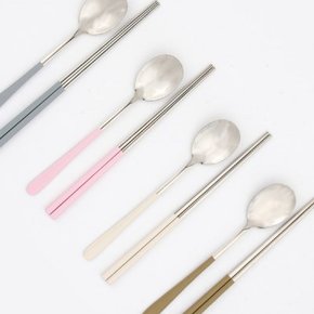 바른락 스테인레스 수저 1인세트 (그레이)