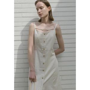 나인(Atelier Nain) SLEEVELESS LINEN CHAIN DRESS OP6205SG