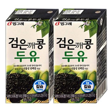  빙그레 검은깨콩 두유 190ml x  24팩 검은깨 콩 두유