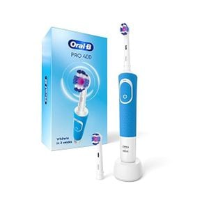 독일 오랄비 전동칫솔 Oral B Pro 400 3D 화이트 Vitality 일렉트릭 Toothbrush with 2 Brush 헤