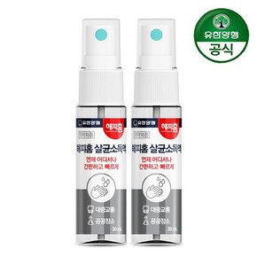 해피홈 휴대용 손소독제 손소독스프레이 30ml x 2개