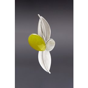 Chic Leaf Brooch - Green