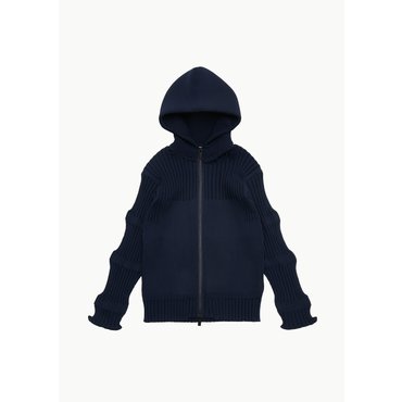 샵아모멘토 CFCL 24PS FLUTED HOODIE JACKET IN NAVY