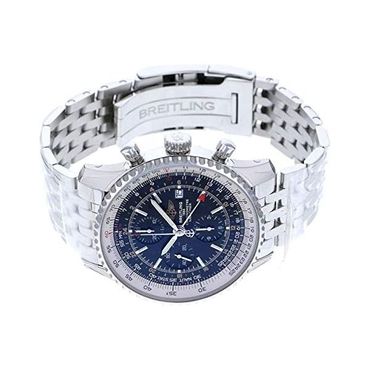  일본 브라이틀링 시계 Breitling Navitimer World A242B26NP 블랙 Dial Mens 워치 W184387 Brace