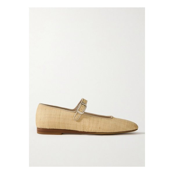 르 몽드 베릴 그로그랭 트리밍 라피아 매리 제인 발레리나 플랫 샌드 1647597340404077