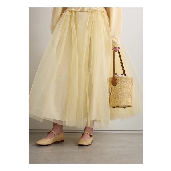 르 몽드 베릴 그로그랭 트리밍 라피아 매리 제인 발레리나 플랫 샌드 1647597340404077