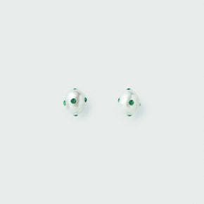 Irregular Polkadots Earrings, Green (OR061)