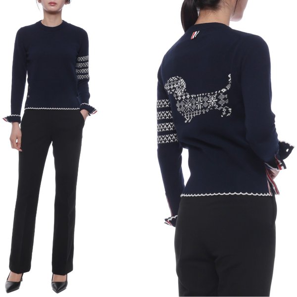 [부산점] 26SS 여성 사선 스트라이프 울 니트 (FKA514A Y1029 415 26S)