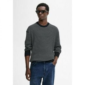 5077727 Massimo Dutti STRIPED LONG SLEEVE - Jumper dark blue