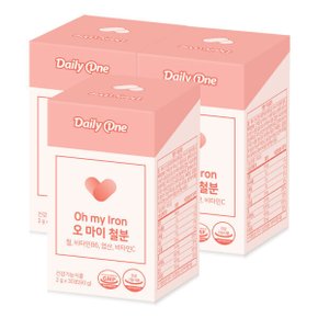 오 마이 철분 비헴철 고함량 철분제 임산부 영양제 3통