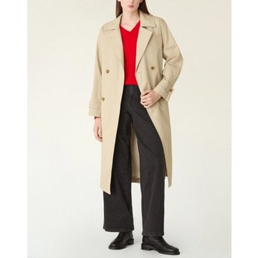 DKNY 더블 브레스티드 벨티드 트렌치 코트 (DW2F1WCG102L)