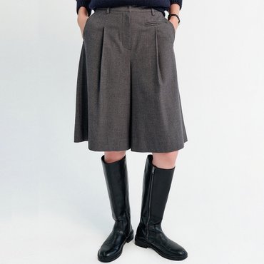 룩캐스트 코이 울 버뮤다 하프 팬츠_차콜 / COII WOOL BERMUDA HALF PANTS_CHARCOAL