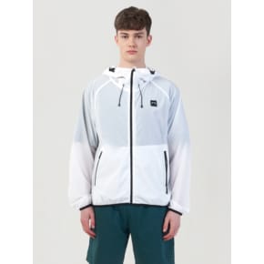 SIGNATURE WOVEN STRETCH HOODED JACKET-WHITE