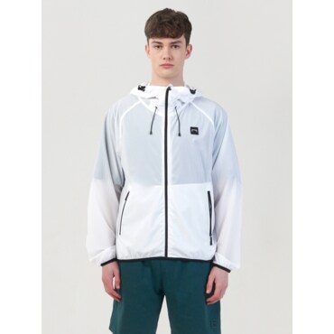 골스튜디오 SIGNATURE WOVEN STRETCH HOODED JACKET-WHITE