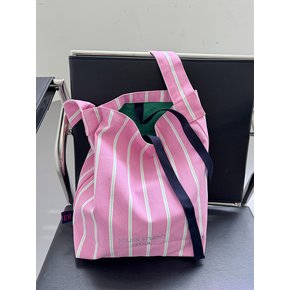 JOUER. Ayden Stripe Shoulder Bag. Sky pink
