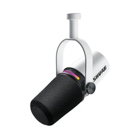 슈어 MV7+ 팟캐스트 XLR, USB-C 하이브리드 듀얼 마이크 (화이트)