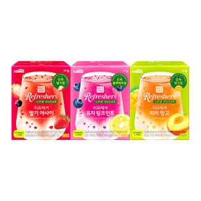 저칼로리 분말차 3종 아워티 리프레셔 골라담기 피치망고/딸기아사이/유자핑크민트 10p 2+1