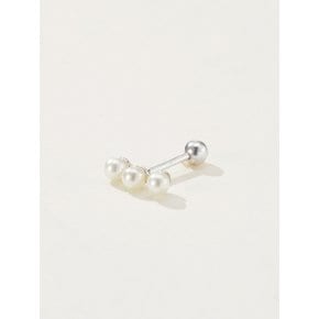 925 Silver Three Freshwater Pearl Mini Piercing