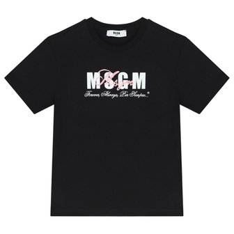 MSGM 24SS 키즈 여성 로고 프린팅 티셔츠 S4MSJGTH283 110