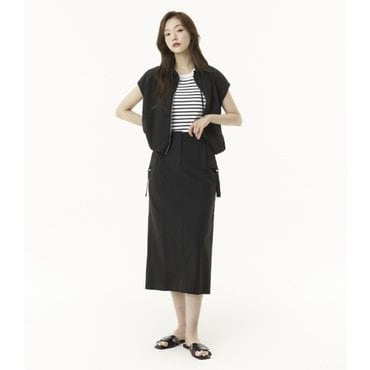 플라스틱아일랜드 반밴딩 H라인 유틸리티 스커트 (PR2WS502)