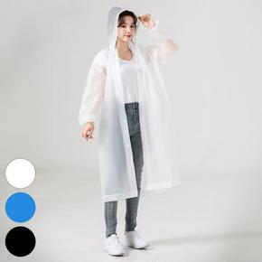 빅사이즈사랑해요 R153L407 솔리드후드단추레인코트 DK (S17230047)