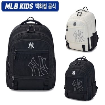 MLB키즈 [백화점공식] 25N 베이직 3LAYER 메쉬 포켓 책가방 (2color) 7ABKB065N