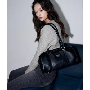 보스턴 레더 숄더백 [BLACK]