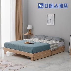 디에스에프 미우 원목 서랍 평상형 침대+독립스프링 매트 Q FBC038