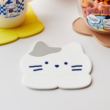 BUTTER(버터) [버터샵] 햅삐데이 빼꼼 밀크캣 PVC 코스터