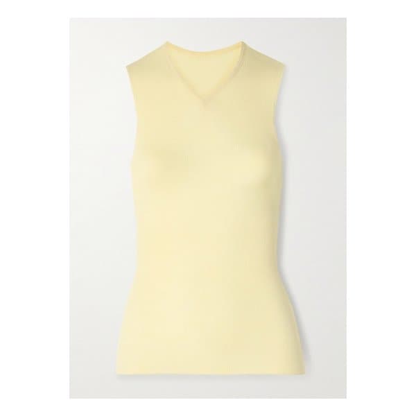 케이트 레나토 골지 울 혼방 저지 탱크 옐로 1647597358475244