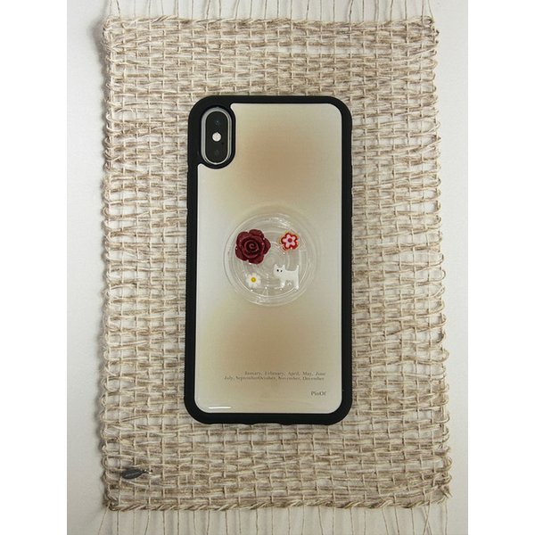 Coffee ink epoxy phone case (Black line)