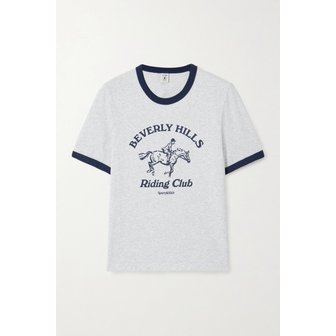 스포티앤리치 라이딩 클럽 투톤 프린트 코튼 저지 티셔츠 46376663162977162