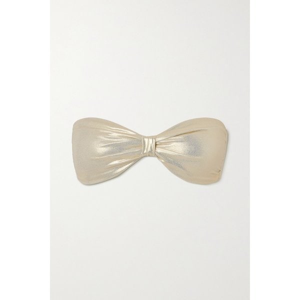 멜리사 오다바시 스톡홀름 메탈릭 방도 비키니 탑 골드 1647597326872208